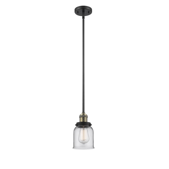 Innovations 201S-BAB-G52-LED Transitional One Light Mini Pendant from Franklin Restoration collection in Two-Tone finish,