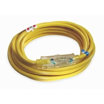 25 ft. Indoor, Outdoor Lighted Extension Cord; Max Amps: 13.0, Number of Outlets: 1, Yellow