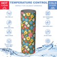 thumbnail image 5 of Pioneer Flower Floral Print Pattern 20oz Skinny Tumbler with Straw & Lid, Double Wall Vacuum Insulated Cup, Leak-Proof, Cup Holder Friendly, Hot 6H Cold 12H, 5 of 6