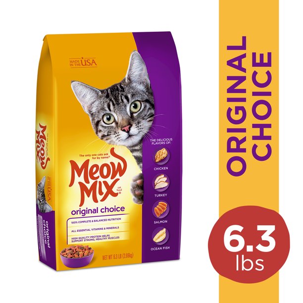 Meow Mix Original Choice Dry Cat Food, 6.3Pound Bag
