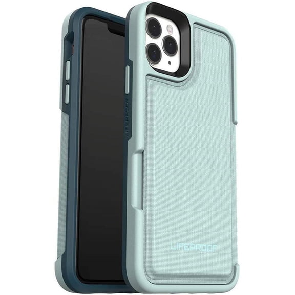 LifeProof FLiP Carrying Case (Flip) Apple iPhone 11 Pro Max Smartphone, Water Lily (Light Blue/Green)