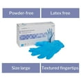 thumbnail image 3 of McKesson Confiderm 3.8 Nitrile Exam Gloves, Blue Medical Gloves - Size Large, 100 Count, 10 Boxes, 1000 Total, 3 of 10