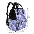 thumbnail image 2 of Yiaed flower crystal Skull Print Multi-Function Travel Backpack Nappy Bags, Nursing Bag, Fashion Mummy, Roomy Waterproof for Baby Care, Stylish and Durable, 2 of 5