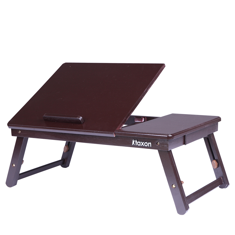 Ktaxon Lap Desk Wood Folding Tray Table Drawer Breakfast Bed Food Laptop TV Notebook - image 5 of 10