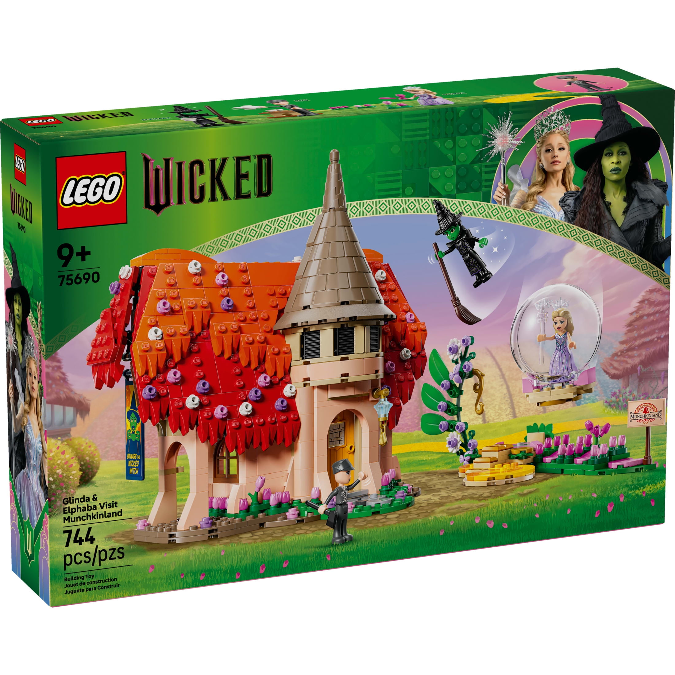 LEGO Wicked Glinda & Elphaba Visit Munchkinland Building Toy - Toy Figures & Playset for Kids, Girls & Boys, Ages 9+ - Gift for Wicked Fans - 75690