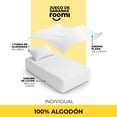 thumbnail image 4 of Juego de Sábanas Individual roomi Algodón Premium Frescas y Suaves Color Blanco, 4 of 5