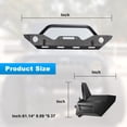 thumbnail image 2 of Front Bumper For 2018-2023 Jeep Wrangler JL & JL Unlimited w/D-Ring Shackles, 2 of 9