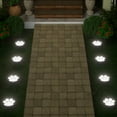 thumbnail image 4 of Solar Powered Dog Paw Print LED Ground Lights | Outdoor Garden Lighting | Weatherproof Buried Yard Decor | Warm White Illumination | Set of 1, 4 of 9