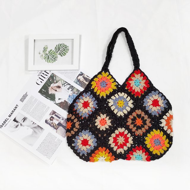 Zhuge Bolso de hombro tejido para mujer, bolso de mano tejido, bolso de mano tejido elegante para playa de verano, bolsos de hombro de 12,59 x 0,78 x 10,62 pulgadas (negro)
