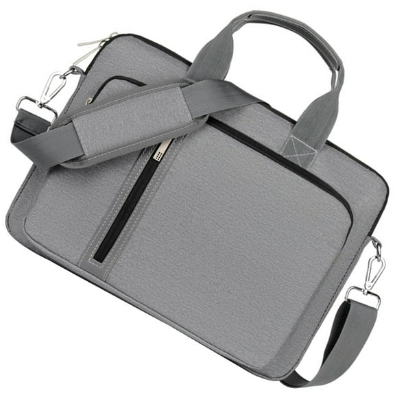 Raindrops 1Pack Portable Shoulder Bag Grey Nylon Rectangular Crossbody for Laptop 15.6 Inch