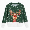 thumbnail image 2 of Gerichy Boys Girls Christmas Sweatshirt, Cute Reindeer Graphic Pullover Funny Xmas Shirt Tops 1T-14T, 2 of 7