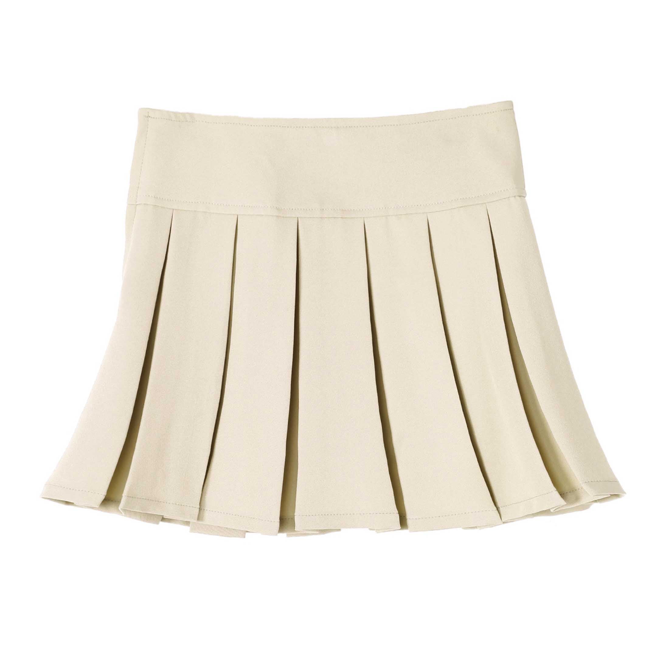 Bienzoe Girls Pleated Hem School Uniform Skirt