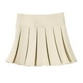 thumbnail image 3 of Bienzoe Girl's Pleated Hem School Uniform Skirt Khaki 16, 3 of 3
