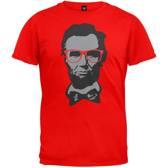Abraham Lincoln Hipster Geek Glasses T-Shirt - 2X-Large