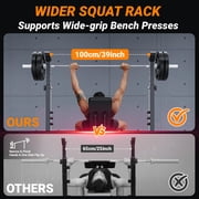 Weight Bench,Blacksmith 6-in-1 Adjustable 1100 lbs Load Bearing Weightbench Set with Squat Rack, Leg Developer, Preacher Curl, Butterfly Arms