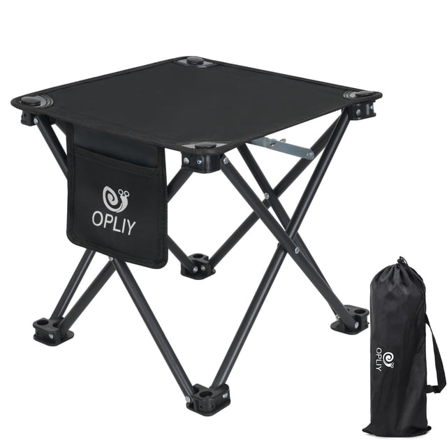 Taburete de camping Opliy plegable, 34 cm, duradero, 320 libras de capacidad