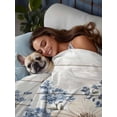 thumbnail image 3 of Blue Floral Spring Twim Size Flat Sheet, Wrinkleproof & Fadeproof Cooling Flat Bed Sheet Only, Summer Botanical Flower Vintage Breathable Soft Bedding Top Sheets 66 x 96 Inches, 3 of 8