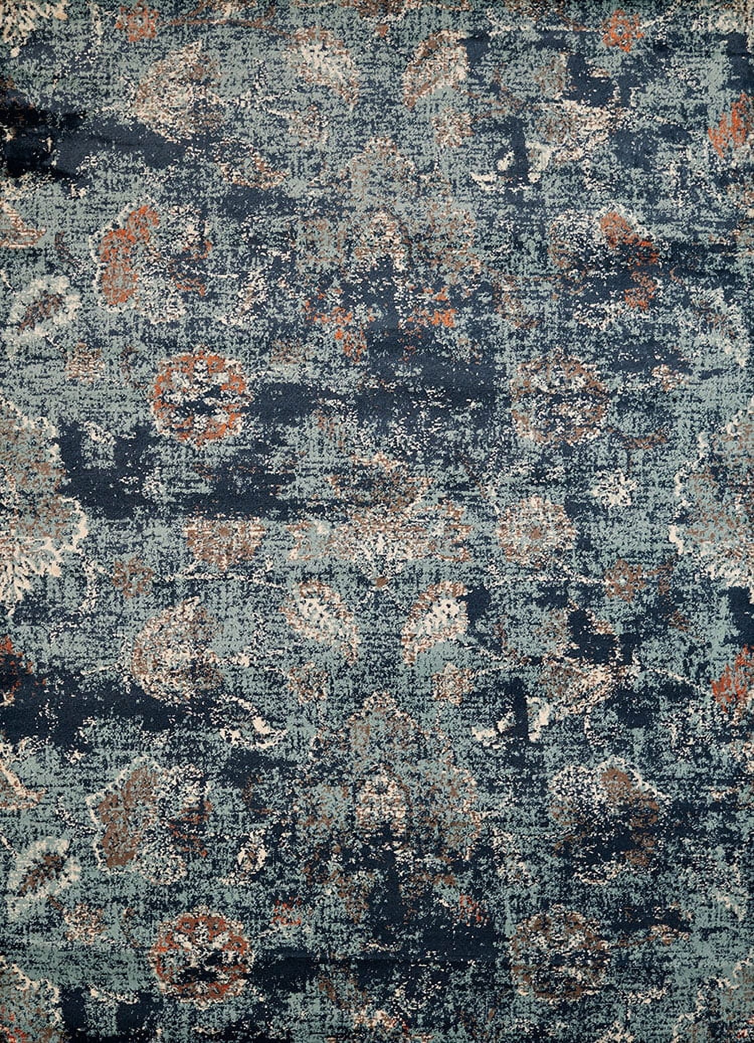 United Weavers Amarna Via Vicoasa Distressed Blue Woven Olefin Area Rug or Runner