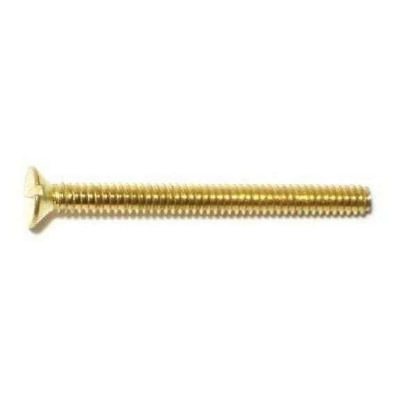 #6-32 x 1-1/2" Brass Slotted Flat Head Machine Screws MSFB-165 (18 pcs.)