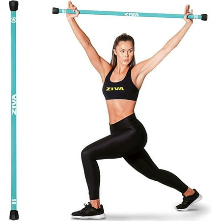 UPC: 4895202576578 | ZIVA Chic Weighted Bar – 6 lb Workout Body Bar for Strength Training Balance Flexibility and Fitness – Flexible Solid Steel Core with Wear- and Rust-Resistant Textured Paint – 48 L x 1.25 D