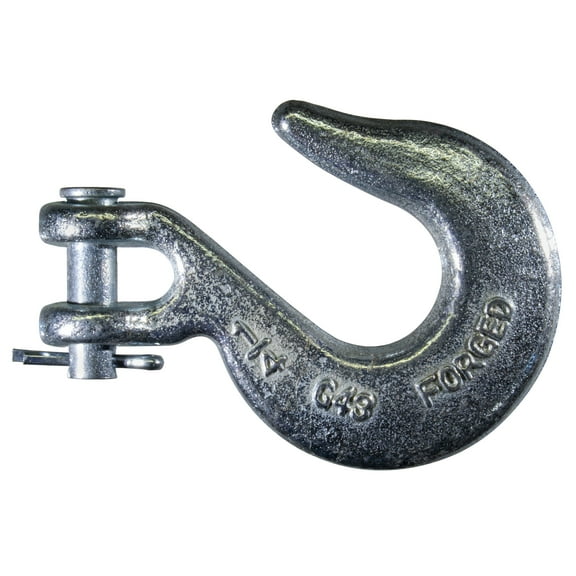 1/4" Zinc Plated Steel Chain Clevis Slip Hooks (1 pcs.)