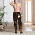 thumbnail image 2 of Fuzoiu Classical Golden Casino Print Men's Pajama Pants,Lounge Pants for Men,Lounge PJ Bottoms,Sleepwear Pants with Drawstring Pockets -Medium, 2 of 6