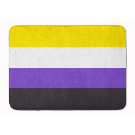 Nonbinary Pride Machine Washable Memory Foam Mat