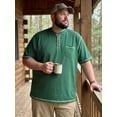 thumbnail image 4 of DARING DIVA Men's Big Tall Contrast Trim Button Down Short Sleeve Shirts 6XL Green, 4 of 7
