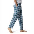 thumbnail image 5 of Mingw Light blue,3XL Pajama Pants for Men Plaid Cozy Long Sleep Pants Soft Lounge Homewear Pants, 5 of 5