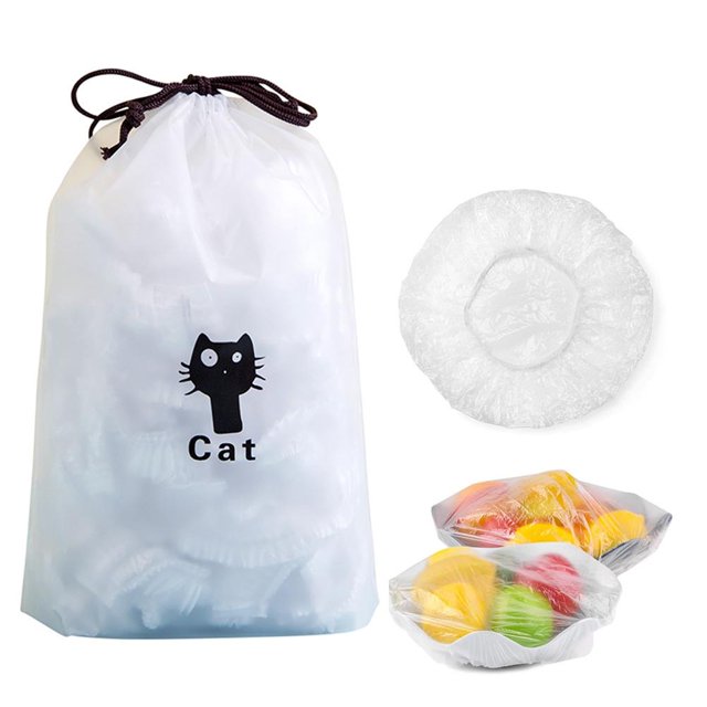 Bolsas De Almacenamiento De Alimentos Bolsas De Sellado Elástico Cubierta Universal De Conservación De Alimentos Para Utensilios De Cocina 100 Uds Kearding HA037658-00