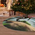 thumbnail image 5 of KLL 36" Christmas Tree Skirt Lake Forest Dinosaur A Xmas Tree Skirts Mat for New Year Xmas Holiday Party Indoor Outdoor Home Decoration, 5 of 5