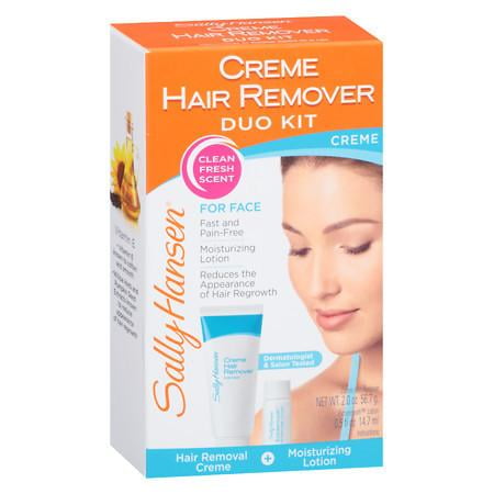 Sally Hansen Creme Hair Remover Kit For Face, Upper Lip & Chin 2.0 oz.(pack of 4)