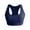 Dark Blue, variant on Women's Racerback Sports Bikini Top - High Neck Workout Swim Bra with Padded Support,Size S