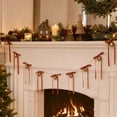 thumbnail image 7 of Christmas Bells Garland with Velvet Bow Ribbon Vintage Hanging Bunting for Fireplace Mantel Wall and Holiday Decor, 7 of 7