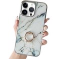 thumbnail image 6 of for iPhone 14 Pro Max Case with Ring Holder Kickstand Hybrid Silver TPU Bumper with Hard Back Floral Pattern Protective Phone Case Butterfly, 6 of 11
