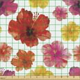 thumbnail image 2 of Ambesonne Flower Fabric by the Yard Upholstery, Tropical Jungle in Bloom, 1 Yard, Multicolor, 2 of 5