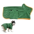 thumbnail image 1 of Toalla de baño para secado de perros, material de microfibra, albornoz absorbente de secado rápido para perros, higroscópico de secado rápido para mascotas, cuello y cintura ajustables, 1 of 5