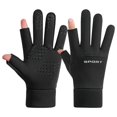 thumbnail image 1 of Guantes térmicos de invierno para hombre y mujer, etiqueta horizontal, unilaterales, deportivos, antideslizantes, con pantalla táctil, a prueba de viento, impermeables, a prueba de frío, de algodón, 1 of 6