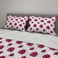thumbnail image 2 of Vintage Rose Comforter & Sham Bedding Set, Continuous Feminine Flowers on Polka Dots Background, 3 pcs Duvet Set Microfiber Filling Quilt, 5 Sizes, Pale Pink Raspberry, by Ambesonne, 2 of 4