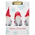 thumbnail image 2 of FMSHPON Christmas Watercolor Gnome Blue Snowflake Clipboard Hardboard Wood Nursing Clip Board and Pull for Standard A4 Letter 13x9 inches, 2 of 5