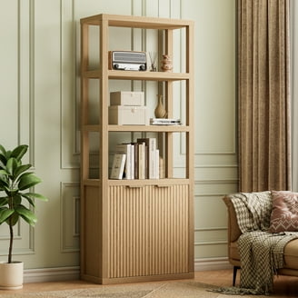 S-VIEW　ラック　4段　BK/WAL/WH Costway Bookshelf Shelves X-Shape 4 Tier Ladder Storage Bookcase