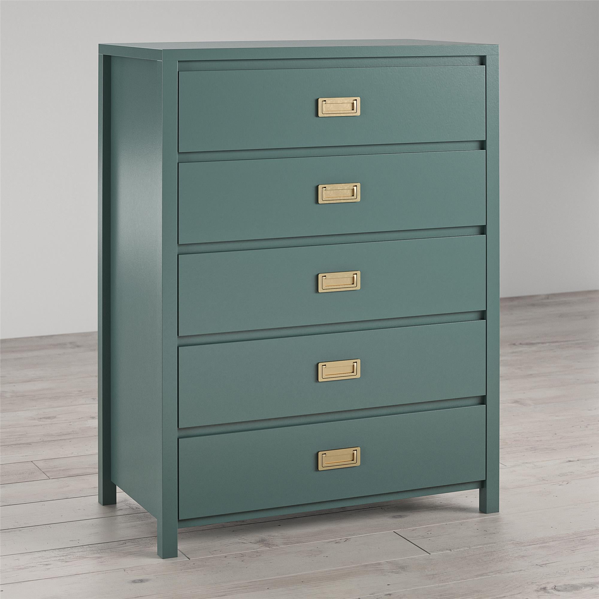 Max & Finn Haven 5-Drawer Kids' Dresser, Hunter Green