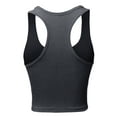 thumbnail image 3 of A2Y Women's Basic Cotton Casual Scoop Neck Cropped Racerback Tank Tops Charcoal L, 3 of 5
