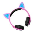thumbnail image 3 of Soundworx Kids 3.5mm Headphone Earphone on Ear Wired LED Cat Ears Stereo Headsets for kids Girl, 3 of 3