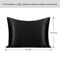 thumbnail image 2 of 2-Pack 22 Momme Mulberry Silk Washable Pillowcases, Queen, Black, 2 of 8