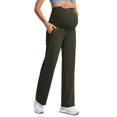 thumbnail image 1 of Pantalones anchos para maternidad CRZ YOGA Butterluxe Olive Green, 1 of 4