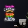 thumbnail image 2 of Handmadetneonsign You're The Cheese To My Burger Neon Sign, Hamburger Wall Art Decor, Hamburger Wall Decor, 2 of 5