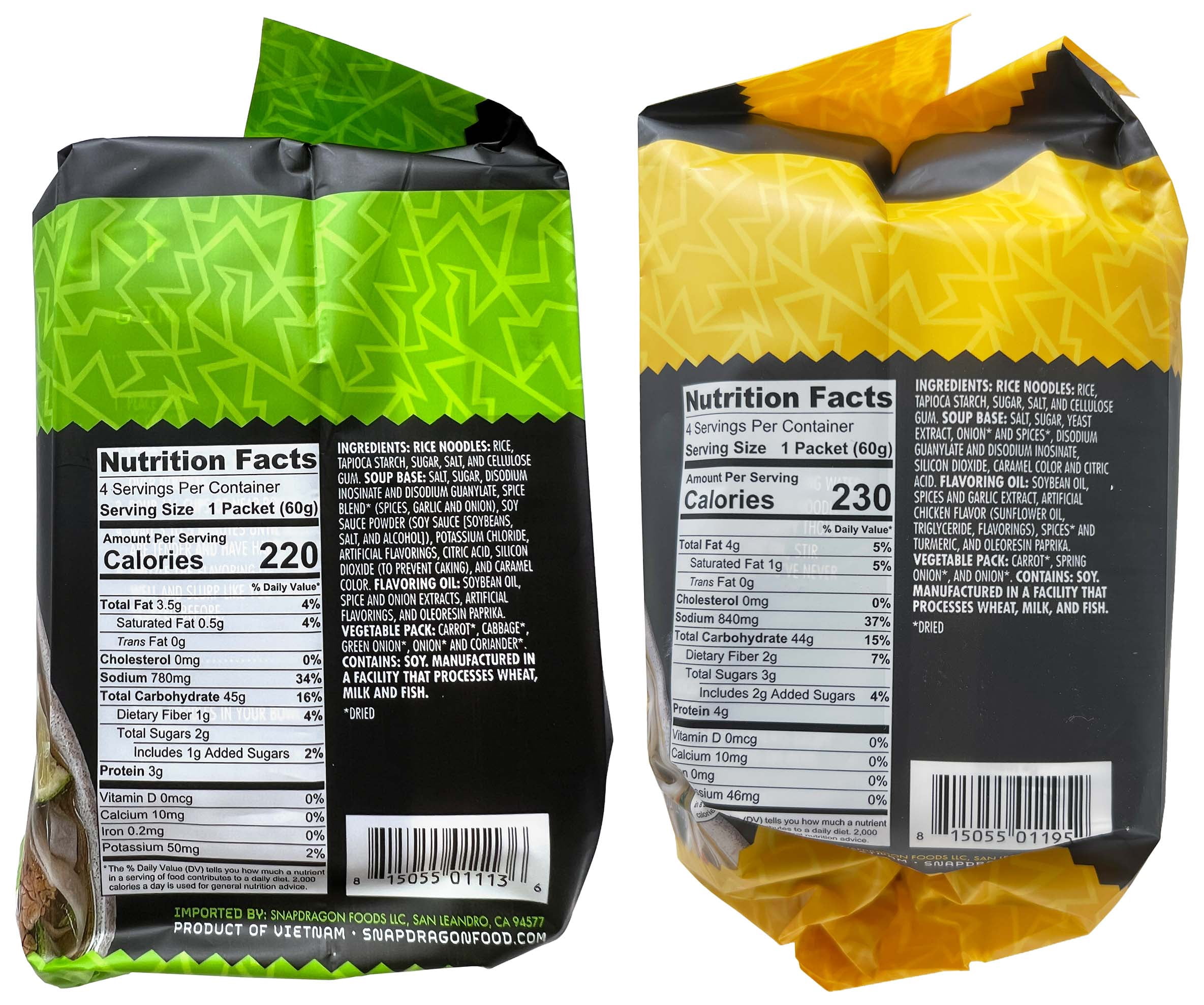 Pho Ramen Instant Noodle Variety: Chicken, Beef (4-pack) Snapdragon | MerlinsMart Zine