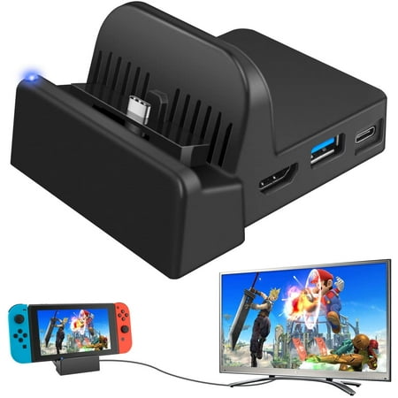 Ponkor Nintendo Switch Dock,Portable Docking Station HDMI 4K TV Adapter