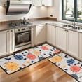 thumbnail image 3 of Kitchen Rugs Sets Of 2,Pioneer Flower Floral Print Pattern Anti Fatigue Kitchen Mat Rugs Non Slip Washable,Decorative Kitchen Floor Mats for Kitchen,Sink,Laundry,17"x47"+17"x47", 3 of 5